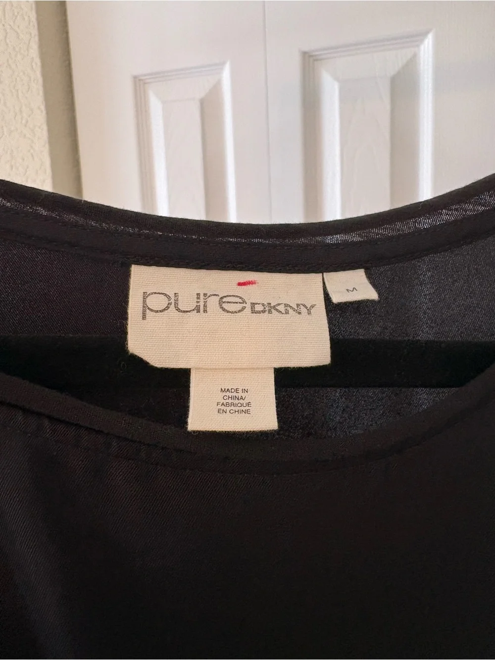 Vintage Pure DNKY Silk Dress Black Twist-Front Asymmetric Y2K, Old Money, Luxury